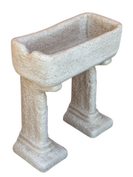 Lavabo Rustico in Cemento Anticato Beige - Stile Artigianale e Resistente - Notaro Manufatti