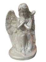 Angelo Maria in Cemento - Dipinto Bianco con l'aggiunta Madreperla - Notaro Manufatti