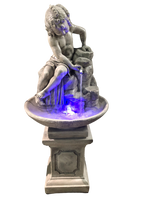 Fontana Ekinops con Base Vinci Anticata Grigia - Notaro Manufatti