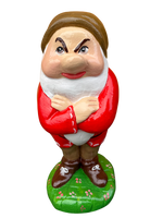 Biancaneve e i Sette Nani – Set Artigianale Grande in Cemento Dipinto a Mano - Notaro Manufatti