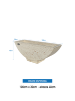 Vaso Barchetta in Effetto Travertino - Notaro Manufatti