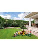 Biancaneve e i Sette Nani – Set Artigianale Grande in Cemento Dipinto a Mano - Notaro Manufatti