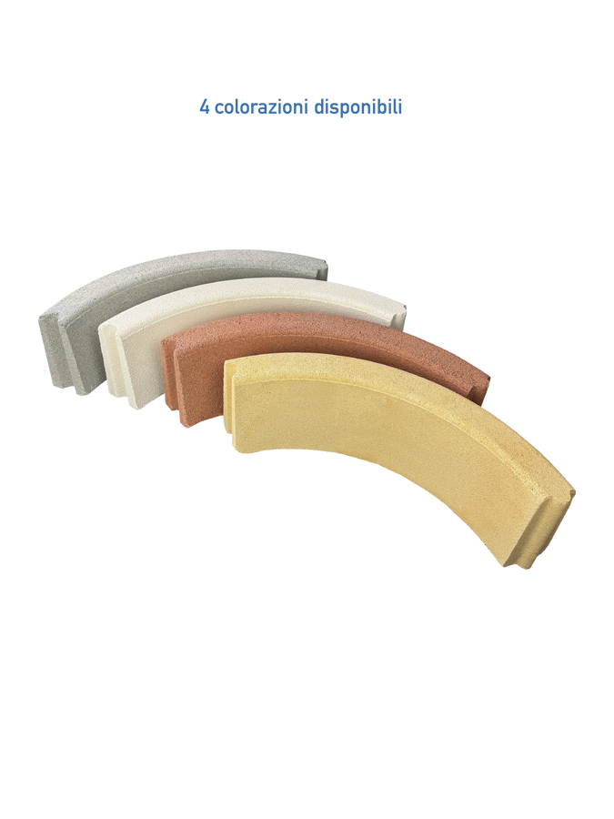 Cordoletto Mani in Cemento per Aiuole e Marciapiedi - Bianco