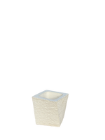 Vaso Svirgolato Alto in Cemento Bianco - Notaro Manufatti