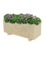 NatureLine 100 in Effetto Travertino - Vaso Rettangolare in Cemento: Eleganza e Robustezza per i Tuoi Spazi Verdi - Notaro Manufatti