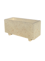 NatureLine 100 in Effetto Travertino - Vaso Rettangolare in Cemento: Eleganza e Robustezza per i Tuoi Spazi Verdi - Notaro Manufatti