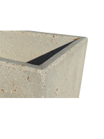 NatureLine 100 in Effetto Travertino - Vaso Rettangolare in Cemento: Eleganza e Robustezza per i Tuoi Spazi Verdi - Notaro Manufatti