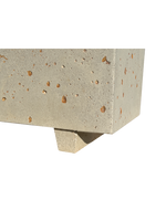 NatureLine 100 in Effetto Travertino - Vaso Rettangolare in Cemento: Eleganza e Robustezza per i Tuoi Spazi Verdi - Notaro Manufatti