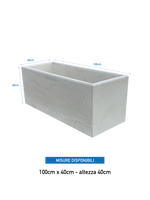 NatureLine 100 in Cemento Bianco - Vaso Rettangolare in Cemento: Eleganza e Robustezza per i Tuoi Spazi Verdi - Notaro Manufatti
