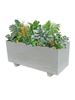 NatureLine 100 in Cemento Bianco - Vaso Rettangolare in Cemento: Eleganza e Robustezza per i Tuoi Spazi Verdi - Notaro Manufatti