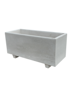 NatureLine 100 in Cemento Bianco - Vaso Rettangolare in Cemento: Eleganza e Robustezza per i Tuoi Spazi Verdi - Notaro Manufatti