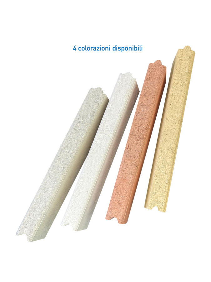 Cordoletto Mani in Cemento per Aiuole e Marciapiedi - Bianco