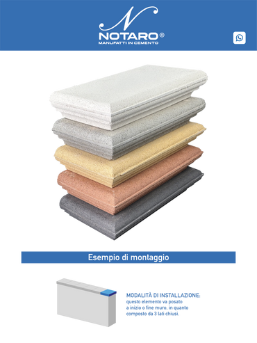 Testata Classica Con Toro Per Coprimuro in Cemento – La Finitura elegante per la Fine del Muro