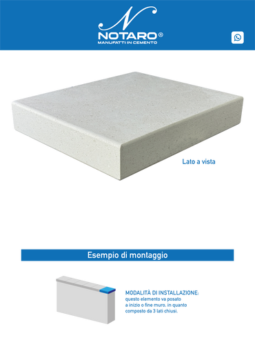 Testata Moderna per Coprimuro in Cemento Levigato – La Finitura Elegante per la Fine del Muro
