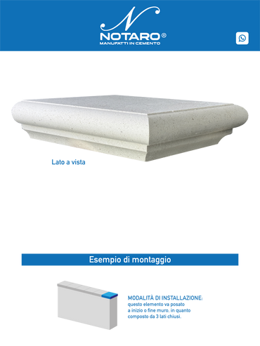 Testata a Toro Per Coprimuro in Cemento Levigato – La Finitura elegante per la Fine del Muro
