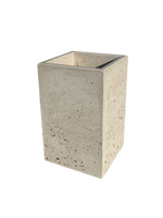 Vaso Alto modello Linea da cm. 50x50xh.80 - Effetto Travertino - Notaro Manufatti