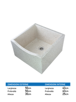 Lavandino Levigato in Graniglia con Barchetta - Notaro Manufatti