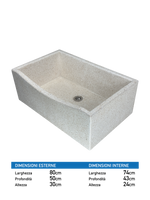 Lavandino Levigato in Graniglia con Barchetta - Notaro Manufatti