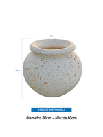 Vaso Giara Grande in Effetto Travertino - Notaro Manufatti