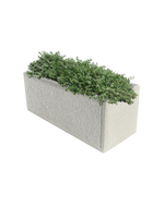 Vaso o Fioriera con Finitura Bocciardata - Bianco - Notaro Manufatti