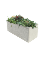 Vaso o Fioriera con Finitura Bocciardata - Bianco - Notaro Manufatti