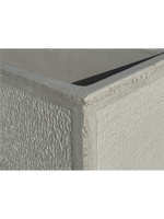 Vaso o Fioriera con Finitura Bocciardata - Bianco - Notaro Manufatti