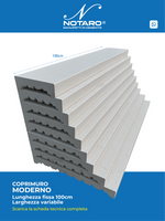 Coprimuro Moderno in Cemento Levigato con Gocciolatoio - Notaro Manufatti