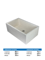 Lavandino Levigato in Graniglia Moderno Squadrato - Notaro Manufatti