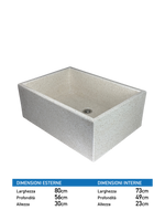 Lavandino Levigato in Graniglia Moderno Squadrato - Notaro Manufatti