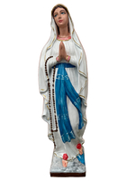 Madonna di Lourdes in Cemento 80 cm – Lavorazione Artigianale a Colori - Notaro Manufatti
