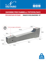 Zavorre per Pannelli Fotovoltaici - 10° - Notaro Manufatti