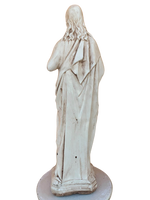 Sacro Cuore In Cemento 60H Anticato Marrone - Notaro Manufatti