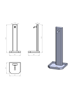 Fontana a Colonna Con Base Esagonale - Antracite - Notaro Manufatti