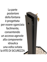 Fontana a Colonna Con Base Esagonale - Antracite - Notaro Manufatti