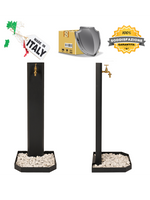 Fontana a Colonna Con Base Esagonale - Antracite - Notaro Manufatti