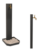Fontana a Colonna Con Base Esagonale - Antracite - Notaro Manufatti