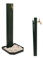 Fontana a Colonna Con Base Esagonale - Verde - Notaro Manufatti