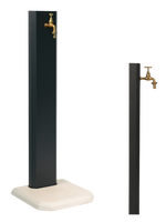 Fontana a Colonna con Base In Cemento - Antracite - Notaro Manufatti