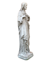 Sacro Cuore In Cemento 60H Anticato Grigio - Notaro Manufatti