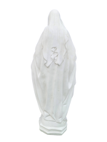 Madonna Immacolata Miracolosa Base Esagonale in cemento H63 - Bianco - Notaro Manufatti