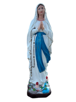Madonna di Lourdes in Cemento H105 - Lavorazione Artigianale a Colori - Notaro Manufatti