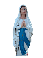 Madonna di Lourdes in Cemento H105 - Lavorazione Artigianale a Colori - Notaro Manufatti