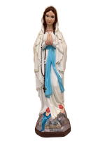 Madonna di Lourdes in Cemento H60 - Lavorazione Artigianale a Colori - Notaro Manufatti