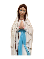 Madonna di Lourdes in Cemento H60 - Lavorazione Artigianale a Colori - Notaro Manufatti