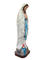 Madonna di Lourdes in Cemento H60 - Lavorazione Artigianale a Colori - Notaro Manufatti