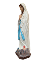 Madonna di Lourdes in Cemento H60 - Lavorazione Artigianale a Colori - Notaro Manufatti