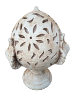 Pigna o Pumo Pugliese con Tre Foglie Anticato Marrone - Notaro Manufatti