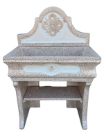 Pila Salento Completa in Graniglia di Marmo Rosso Verona - Notaro Manufatti