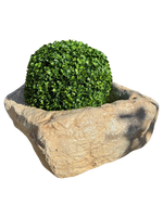 Vaso Irregolare In Cemento Anticato Beige - Notaro Manufatti