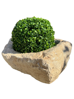 Vaso Irregolare In Cemento Anticato Beige - Notaro Manufatti